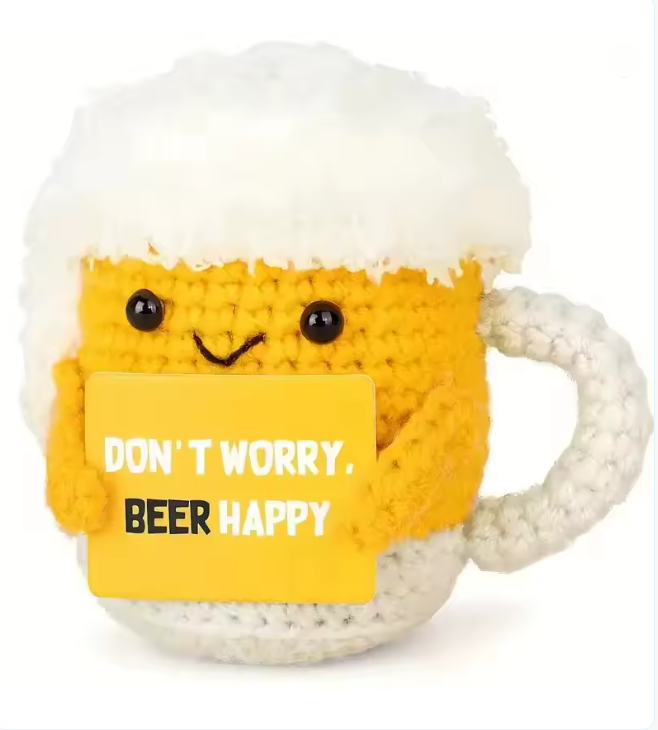 Positive Beer Crochet doll