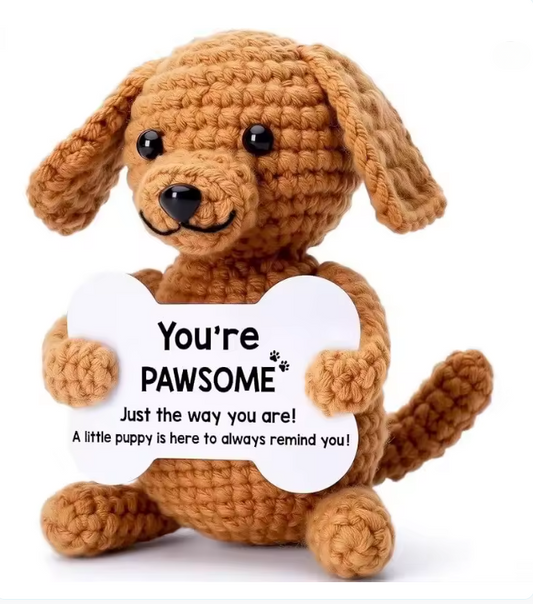 Positive Dog Crochet doll