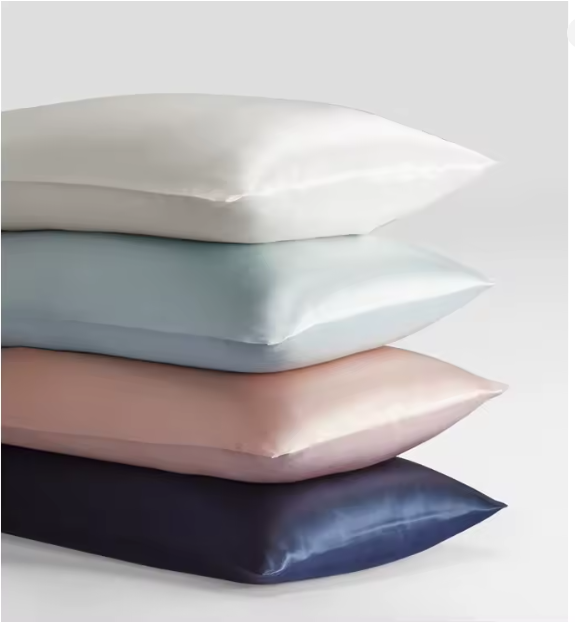 Luxury Silky Pillowcase – Soft Mulberry Silk Feel, Anti-Frizz, Skin-Friendly | Standard & Queen Sizes