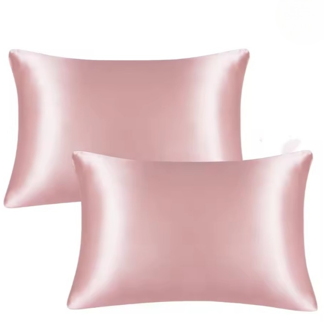 Luxury Silky Pillowcase – Soft Mulberry Silk Feel, Anti-Frizz, Skin-Friendly | Standard & Queen Sizes