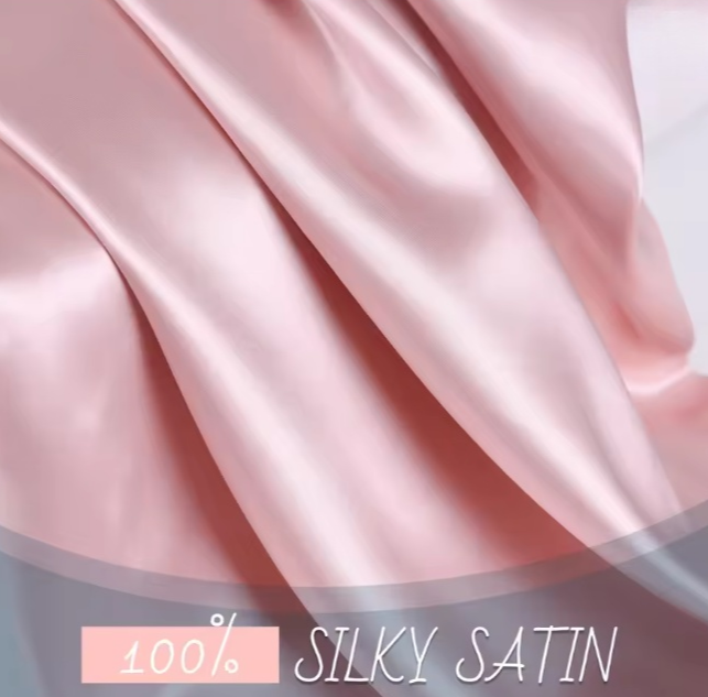 Luxury Silky Pillowcase – Soft Mulberry Silk Feel, Anti-Frizz, Skin-Friendly | Standard & Queen Sizes