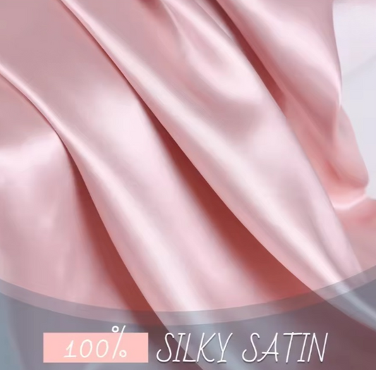 Luxury Silky Pillowcase – Soft Mulberry Silk Feel, Anti-Frizz, Skin-Friendly | Standard & Queen Sizes