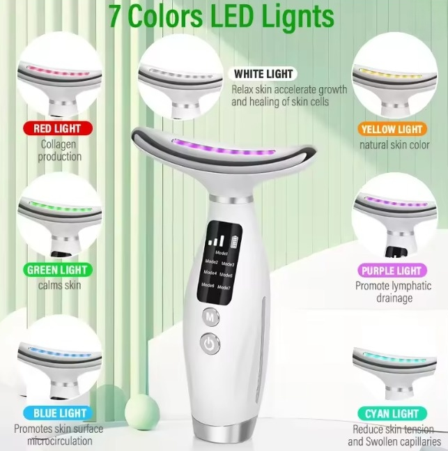 EMS 7-Color Facial & neck Beauty Device  — Microcurrent Massager