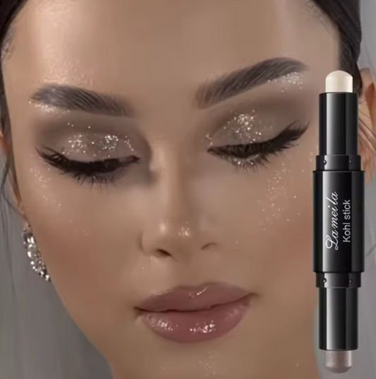 Dual-Color Cream Eyeshadow Stick – Long-Lasting, Waterproof & Shimmer Finish
