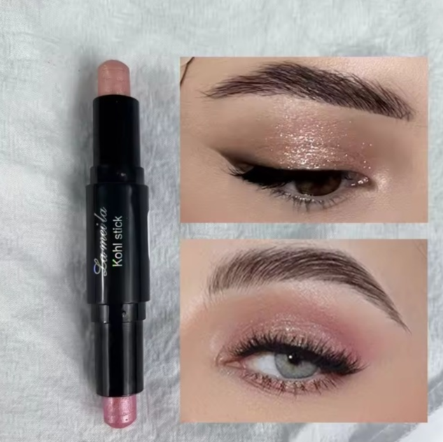 Dual-Color Cream Eyeshadow Stick – Long-Lasting, Waterproof & Shimmer Finish